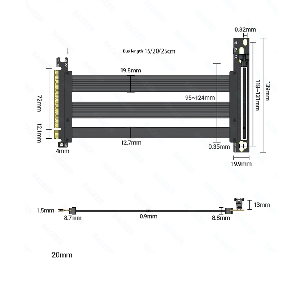 Pcie 5.0 Gpu Riser Cable - PCI‑E 5.0 X16 GPU Riser Cable