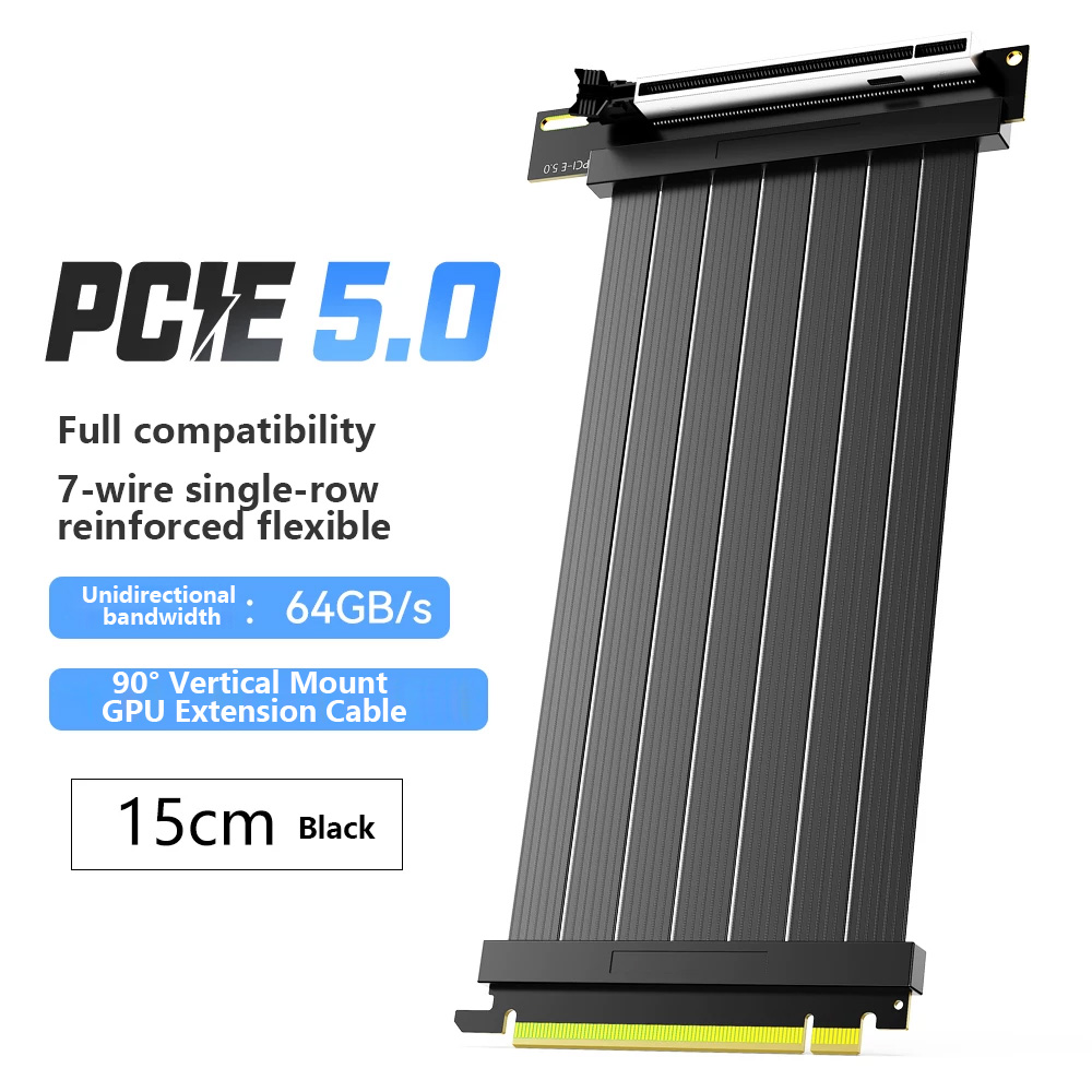 PCI‑E 5.0 X16 GPU Riser Cable  - Pcie 5.0 Gpu Riser Cable 评论和价格