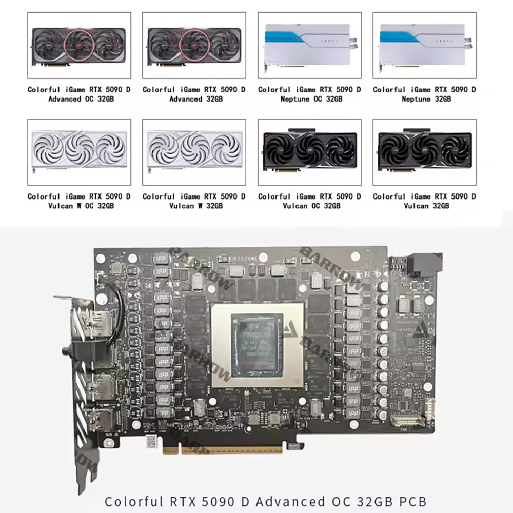Barrow GPU Block For Colorful  - Rtx 5090 32Gb 评论和价格