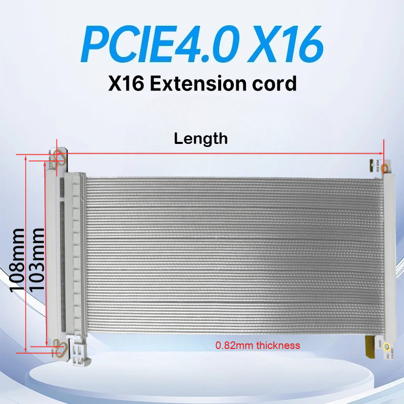 ADT-Link PCI-E x16 4.0 Riser C - Itx Gpu Riser Pcie 4.0 16X 评论和价格