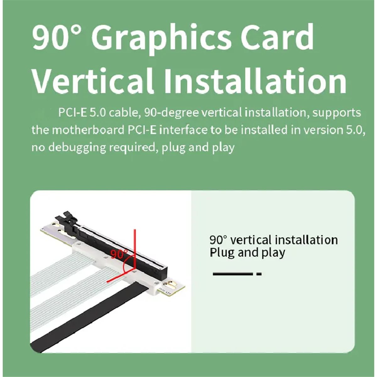 2026 NEW 20cm PCI-E 5.0 X16 Ri - Pcie 5.0 Gpu Riser Cable 评论和价格