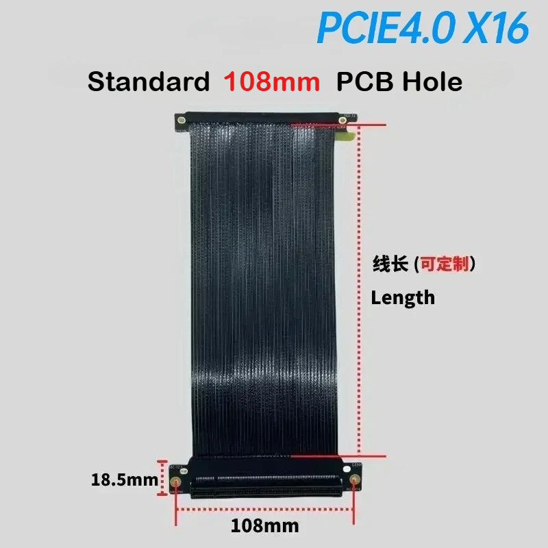 Silver-Plated Single Reverse 1 - Itx Gpu Riser Pcie 4.0 16X 评论和价格