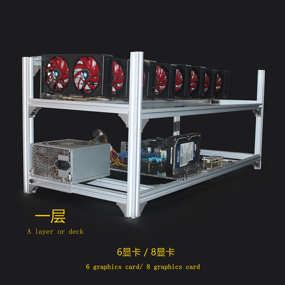 6 8 12 19 GPU Miner Mining Rig - Gpu Mining Rig Frame 8 Gpu 评论和价格