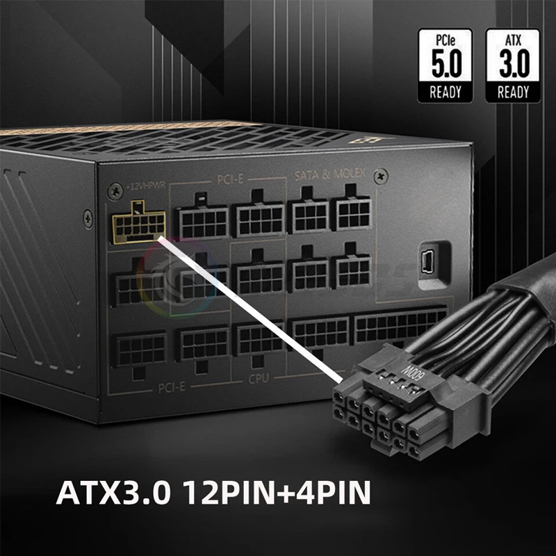 12V HPWR ATX3.0 PCI-E 5.0 Powe - Dual 8Pin To 16Pin 12Vhpwr Cable 评论和价格