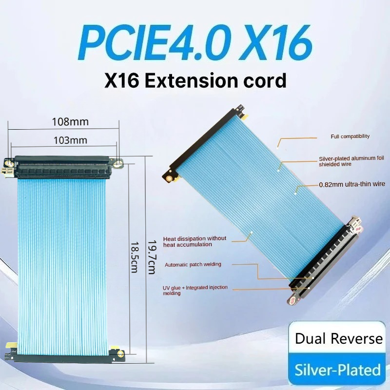 Dual Reverse Pcie 4.0 Riser Ca - Itx Gpu Riser Pcie 4.0 16X 评论和价格
