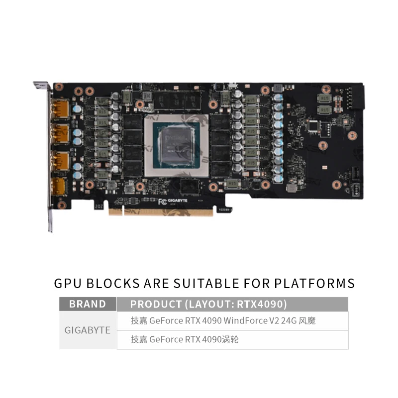 Bykski N-GV4090WF-X-V2 GPU Blo - Rtx 4090 Water Block 评论和价格