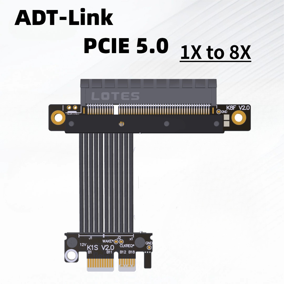 Brand New PCI-E 5.0 X8 X1 Exte - Pcie 5.0 Gpu Riser Cable 评论和价格